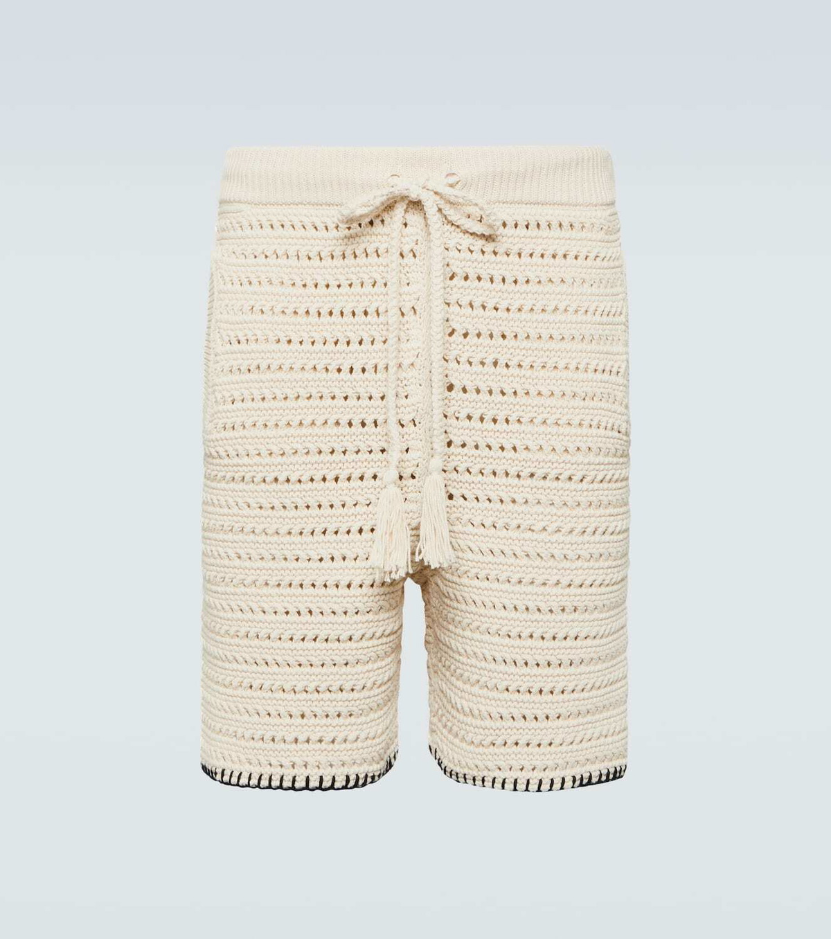 Alanui Rete crochet cotton-blend shorts