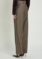 Blaze Milano Fox Pleated Straight-leg Wool-blend Trousers Brown