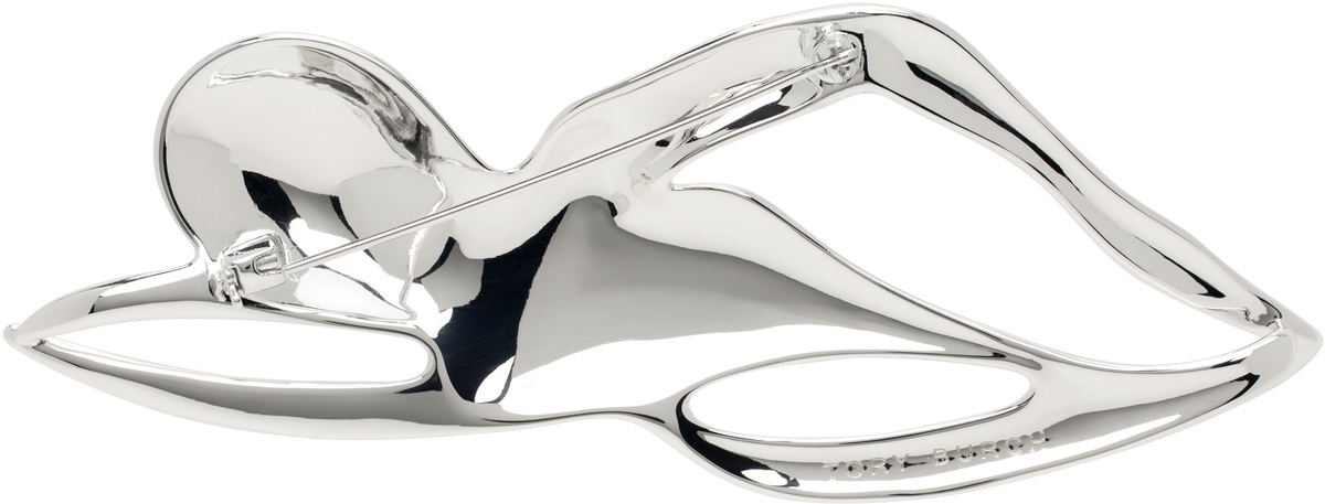 Tory Burch Silver Swimmer Brooch