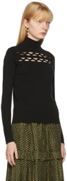 Chloé Black Wool Mock Neck Sweater
