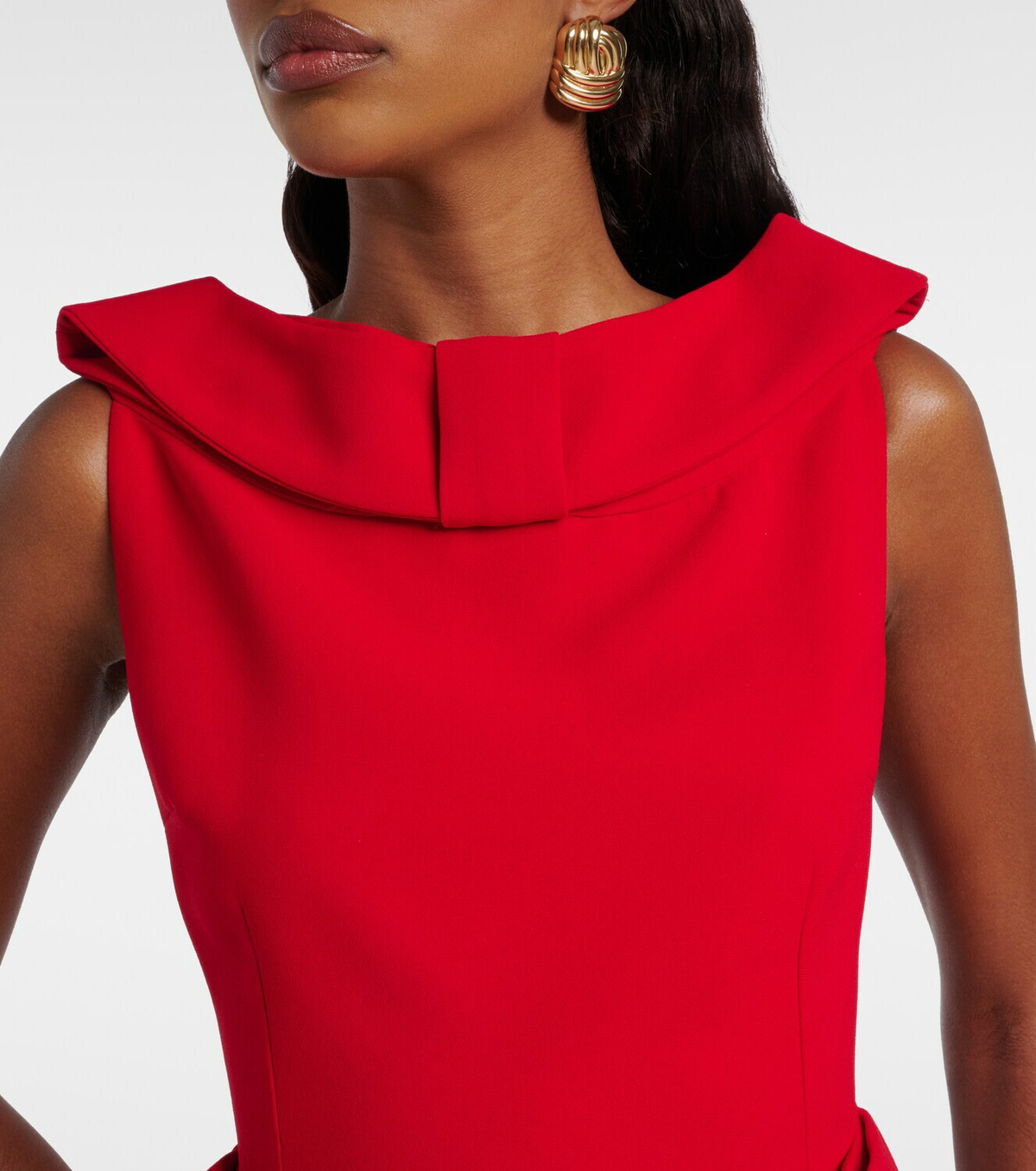 The New Arrivals Ilkyaz Ozel Daphne bow-detail crêpe minidress