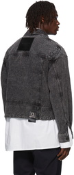 Wooyoungmi Grey Denim Square Label Jacket