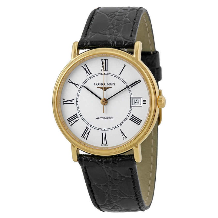 Photo: Longines Presence Automatic Black Leather Mens Watch L4.821.2.11.2