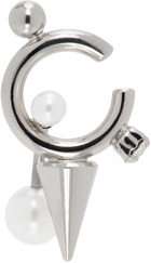 Justine Clenquet Silver Tabby Pearl Ear Cuff