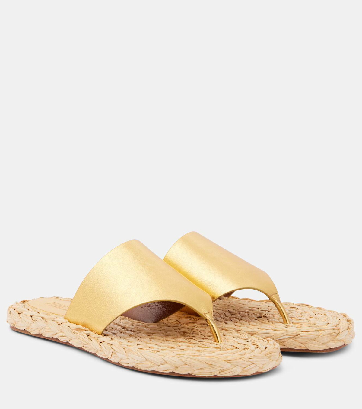 Paris Texas Amalfi metallic leather thong sandals