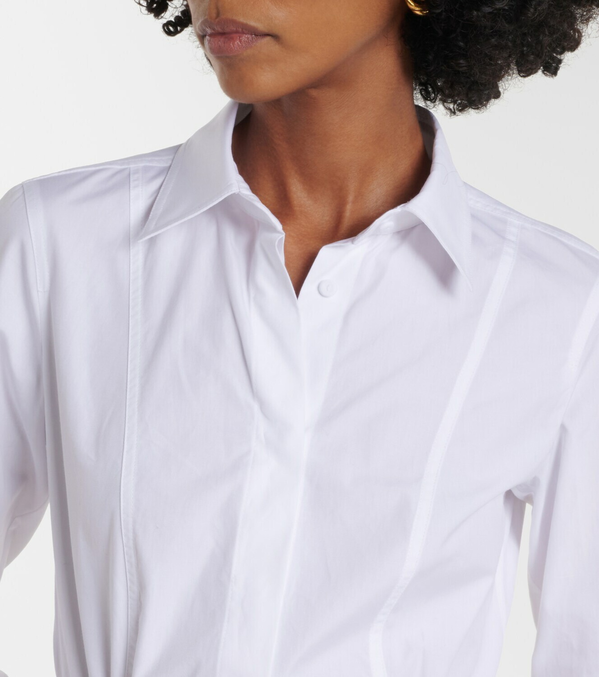 Max Mara Adunco belted cotton poplin shirt dress