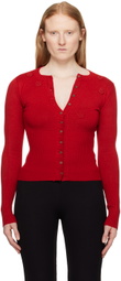 Frankies Bikinis Red Lenon Cardigan