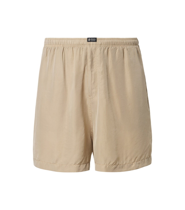 Photo: Prada Silk Bermuda shorts