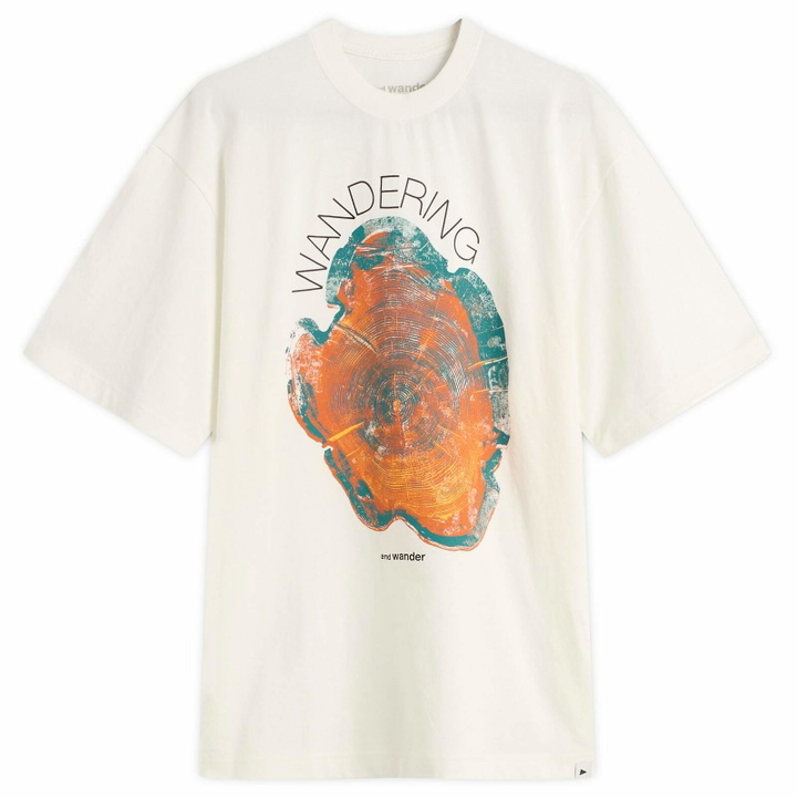 Photo: and wander Men's Wandering Printed T-Shirt in White