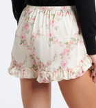 Simone Rocha Floral ruffled shorts