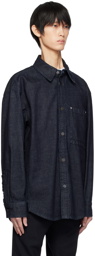 Wooyoungmi Navy Printed Denim Shirt