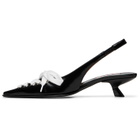 Marni Black Kat Slingback Kitten Heels