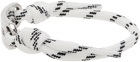 Balenciaga White Logo Plate Bracelet