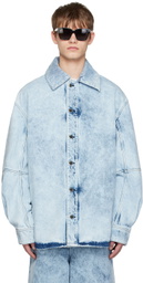 LGN Louis Gabriel Nouchi Blue Washed Denim Jacket
