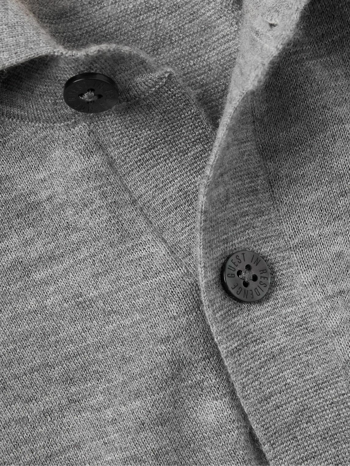 Guest In Residence - Airy Cashmere Polo Shirt - Gray