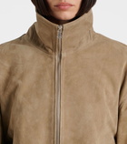 Nour Hammour Beck suede bomber jacket