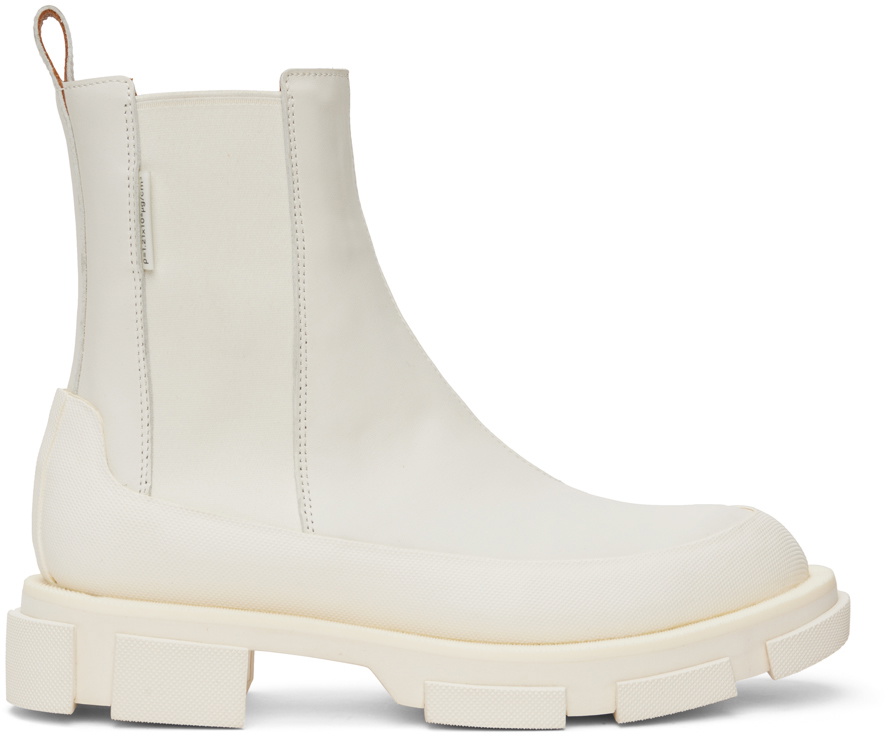 both White Gao Chelsea Boots both