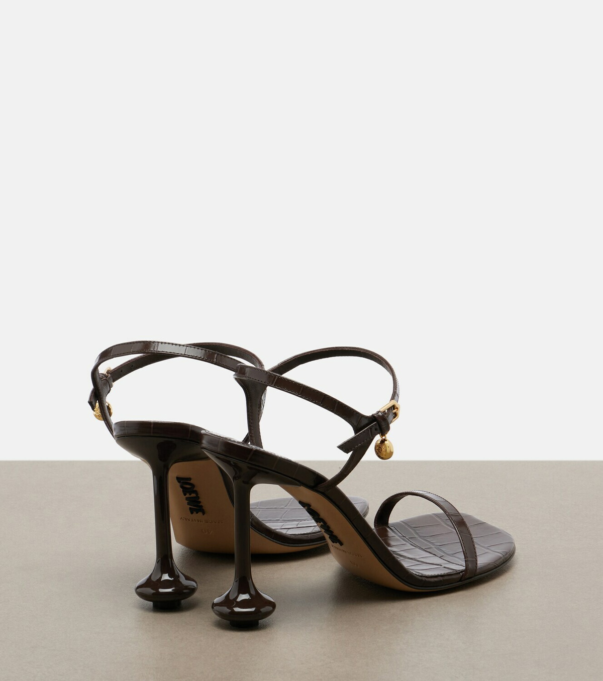 Loewe Toy croc-effect leather sandals