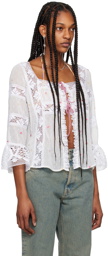 Anna Sui White Cluny Blouse