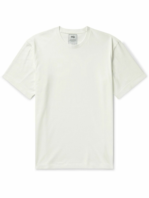 Photo: Y-3 - Logo-Print Cotton-Jersey T-Shirt - White