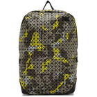 Bao Bao Issey Miyake Grey and Yellow Camouflage Kuro Liner Backpack