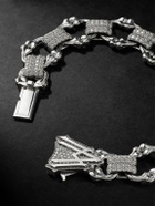 Alex Moss New York - Crushed Bones 14-Karat White Gold Diamond Chain Bracelet - Silver