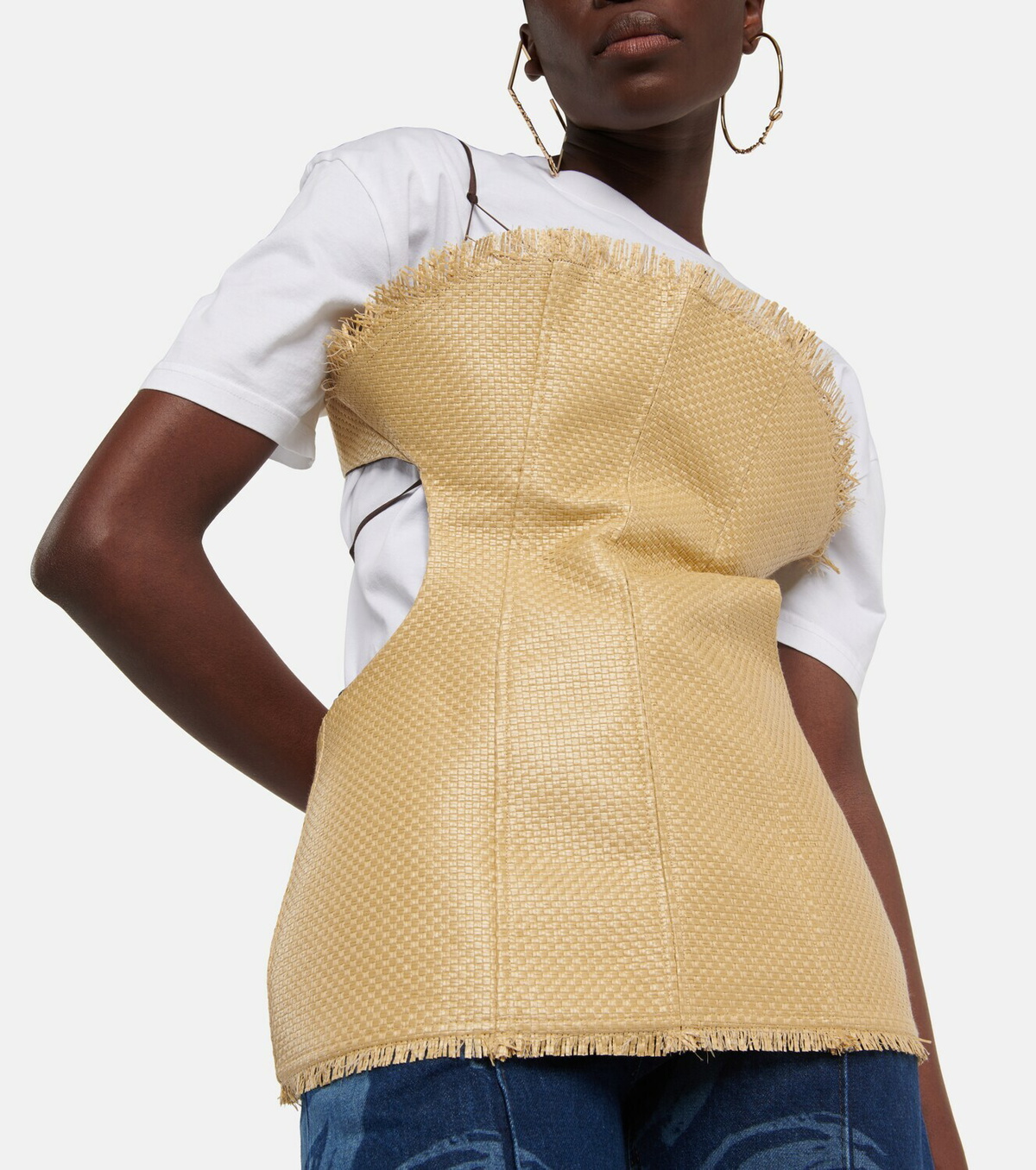 Top Bustier Jaune De La Marque Mariana Marquez - Taille M, Occasion En Bon état, Bien Porté