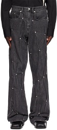 KUSIKOHC Black Multi Rivet Jeans