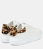 Alexander McQueen Oversized leopard-print leather sneakers