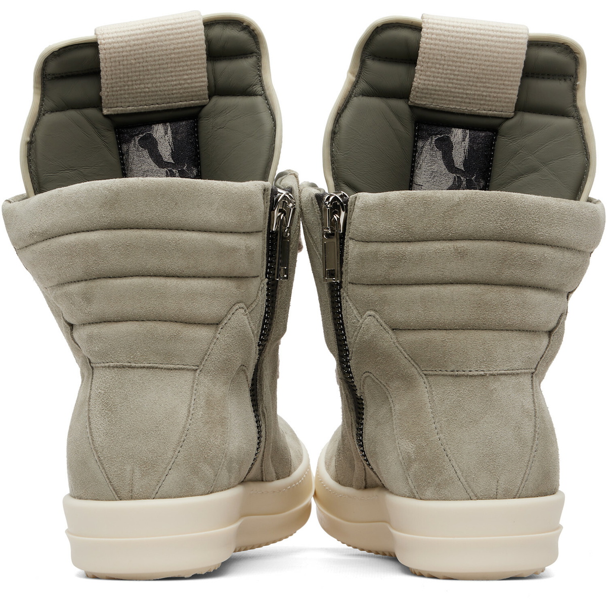 Rick Owens Taupe Tower Jumbolace Geobasket Sneakers