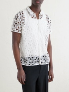 BODE - Primrose Cotton-Lace Shirt - Neutrals