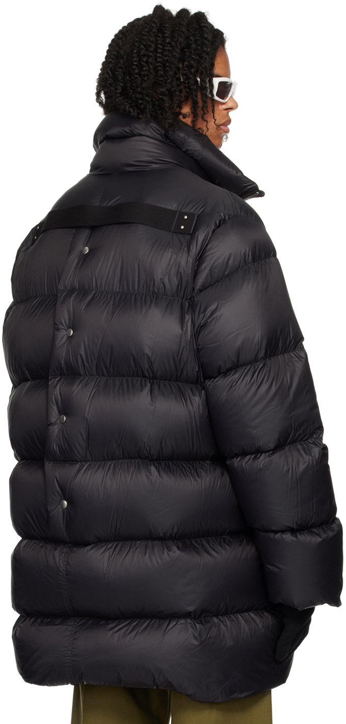 Rick Owens Black Porterville Turtle Down Coat Rick Owens