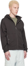 Stone Island Gray 6100069 Stretch Cotton Fleece Stellina Hoodie