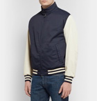 Incotex - nanamica Colour-Block Twill Bomber Jacket - Storm blue