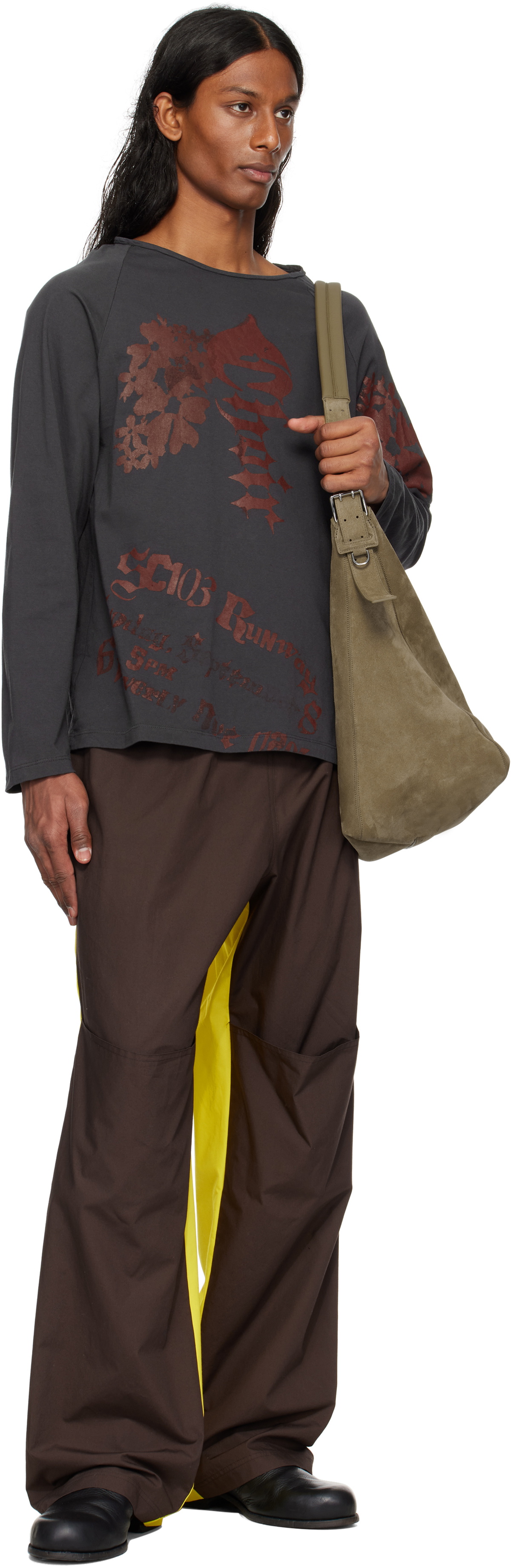 SC103 SSENSE Exclusive Brown & Yellow Prize Trousers