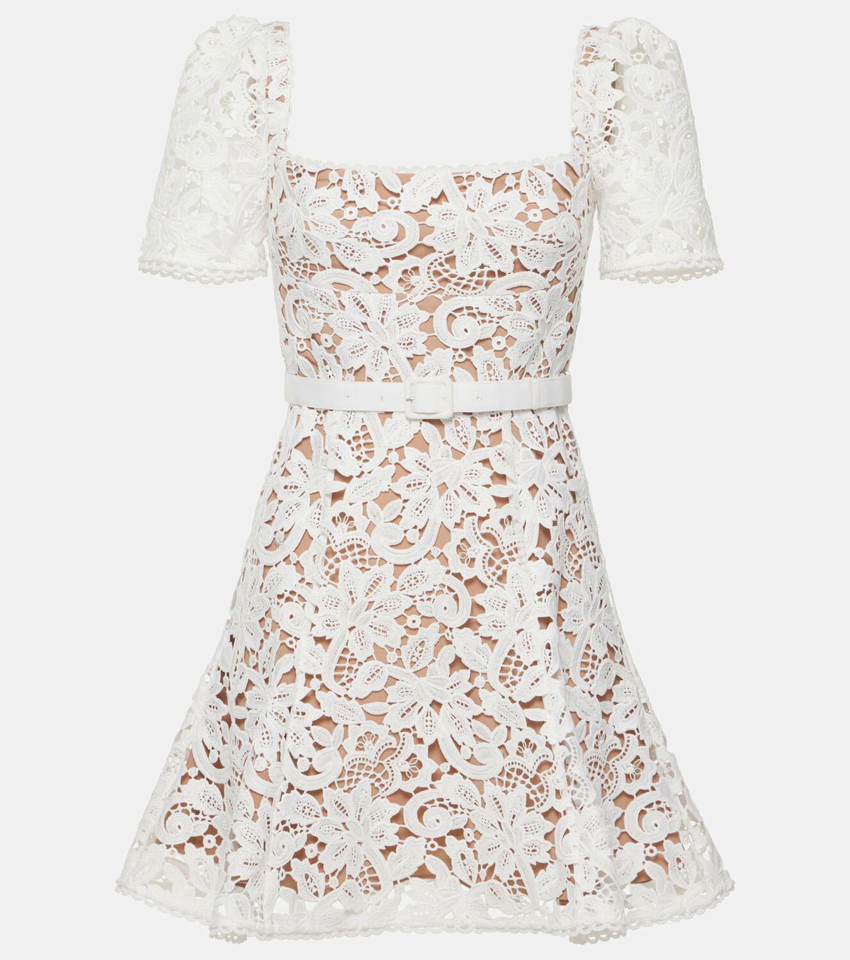 SELF-PORTRAIT ワンピース Floral lace minidress955667 Pink Floral Lace Mini Dress – self-portrait-US