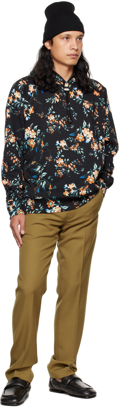 Erdem Black Floral Christian Hoodie