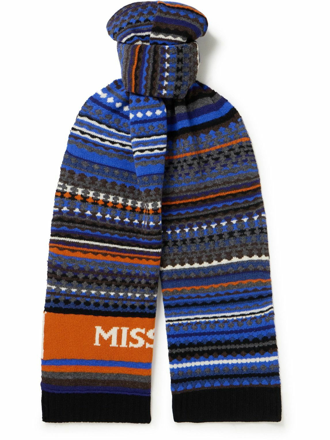 Photo: Missoni - Logo-Jacquard Striped Wool Scarf