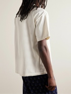 Rhude - Logo-Print Cotton-Jersey T-Shirt - Neutrals