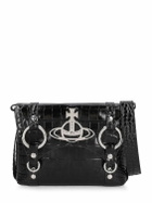 VIVIENNE WESTWOOD Kim Croc Embossed Leather Crossbody Bag