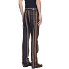 Versace Multicolor Striped Straight Jeans