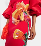Safiyaa Amira embroidered floral midi dress
