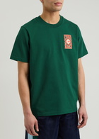 Casablanca Gothic Stacked Logo Cotton T-shirt Green
