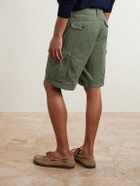 Hartford - Battle Straight-Leg Cotton Shorts - Green