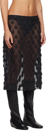 Paloma Wool Black Tris Midi Skirt