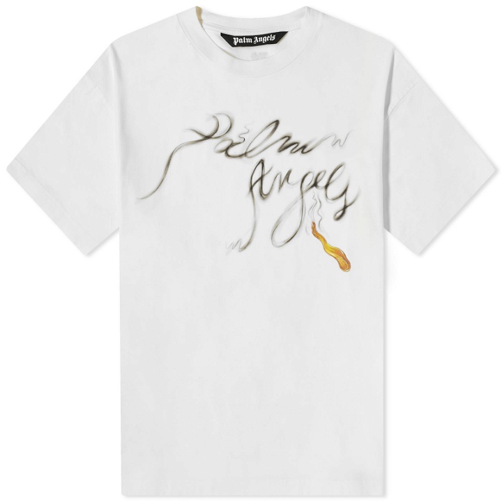 Photo: Palm Angels Men's Match Logo T-Shirt in White