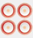 Bitossi Baleno set of 4 porcelain soup plates