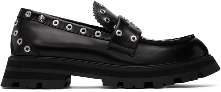 Photo: Alexander McQueen Black Penny Loafers