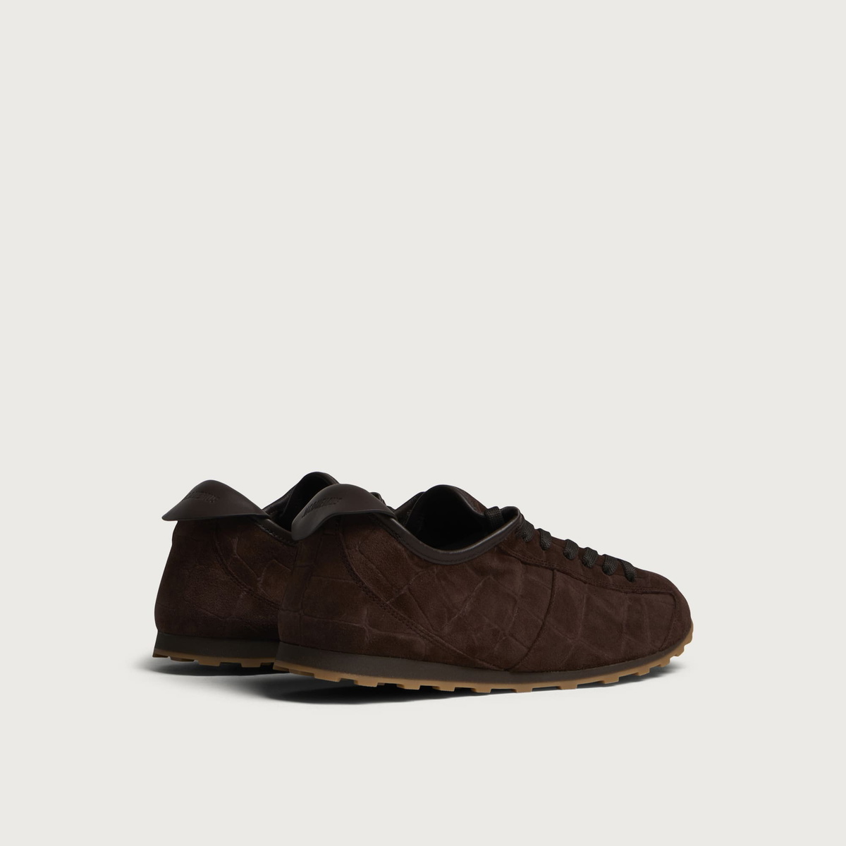 Jacquemus Men's Les Tennis Suede Sneaker in Dark Brown