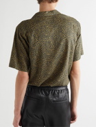 SAINT LAURENT - Camp-Collar Leopard-Print Lyocell and Cotton-Blend Shirt - Brown